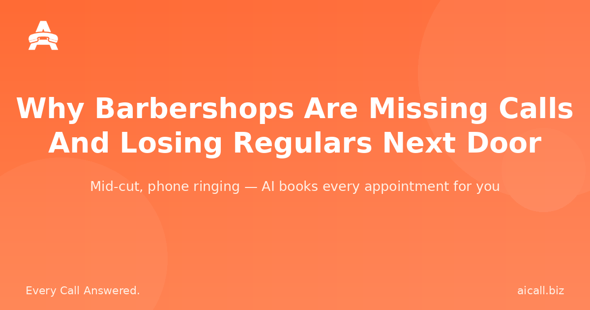 Why Barbershops Are Missing Calls (And Losing Regulars to the Shop Next Door)