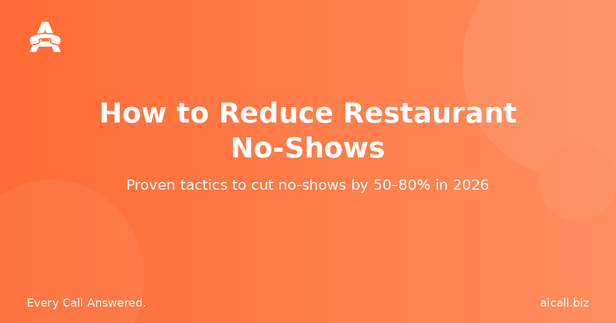 How to Reduce Restaurant No-Shows: The Complete Guide for 2026