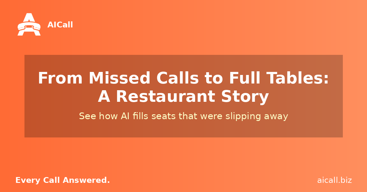 From Missed Calls to Full Tables: A Restaurant Story