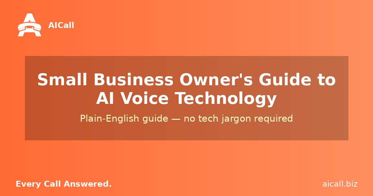 Small Business Owner's Guide to AI Voice Technology