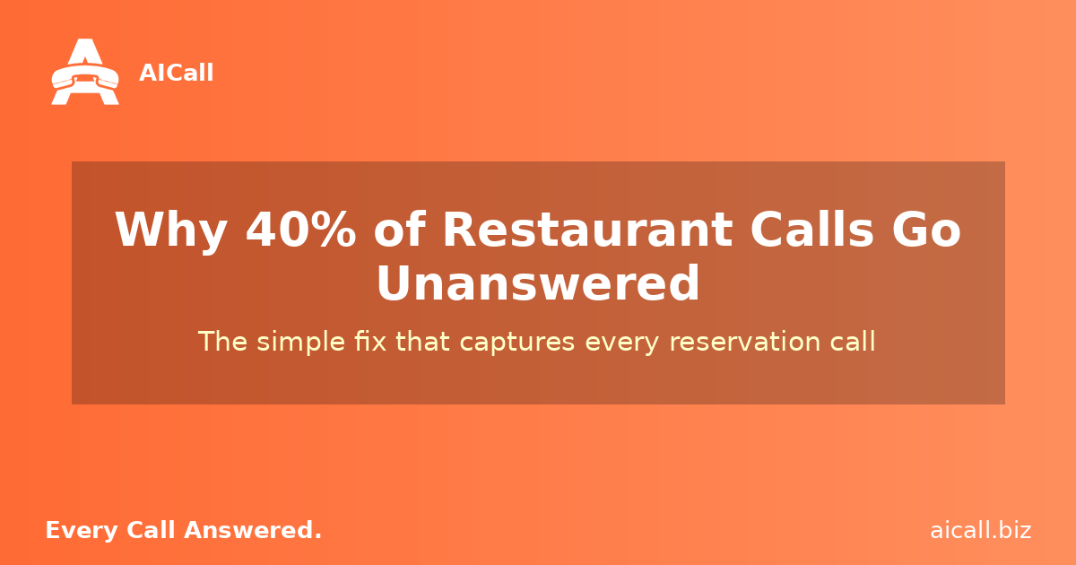 Why 40% of Restaurant Calls Go Unanswered (And How to Fix It)